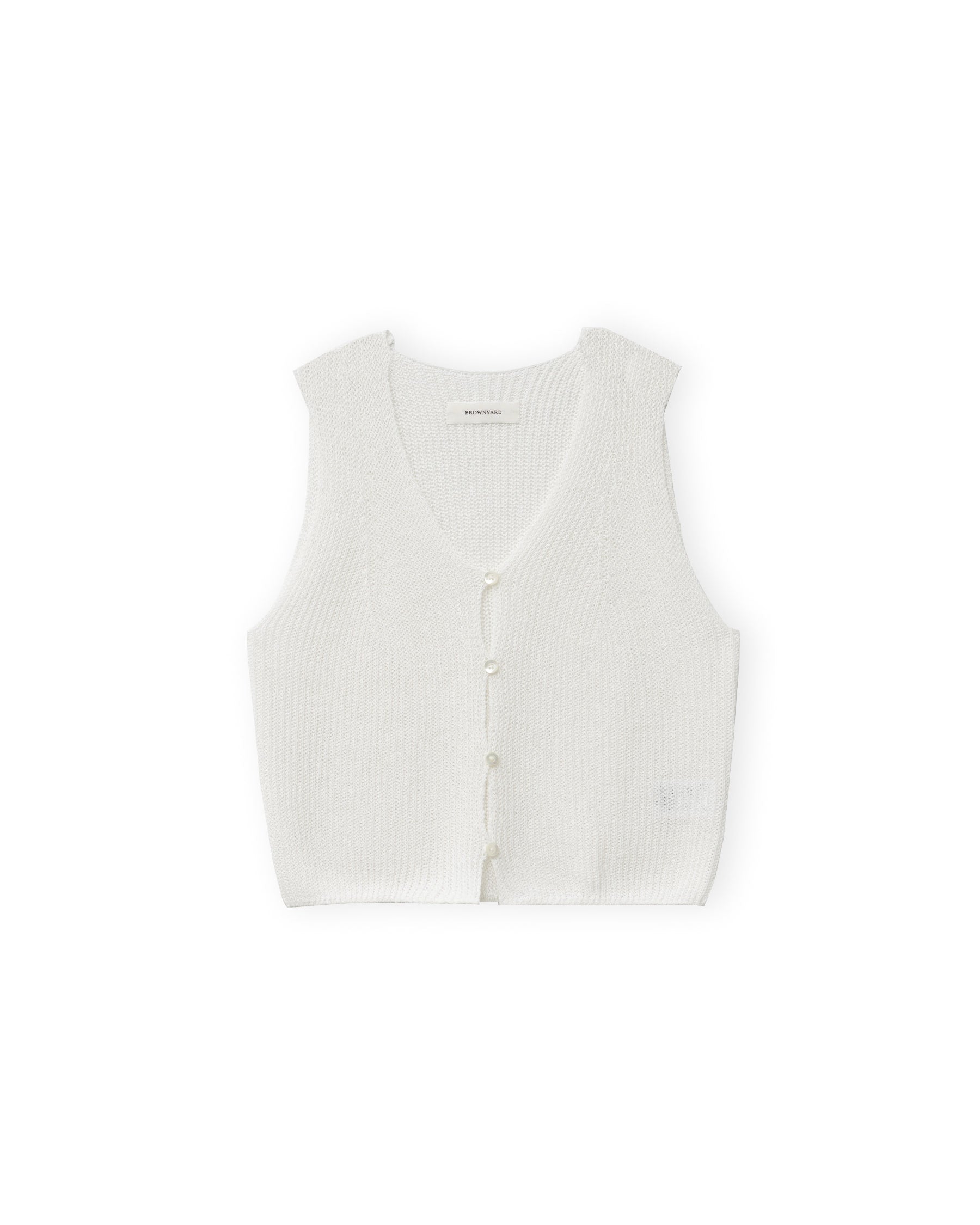 Brownyard - Paper Cotton Knit Vest (Ivory) product image 3 | TRAB K-Fashion Australia