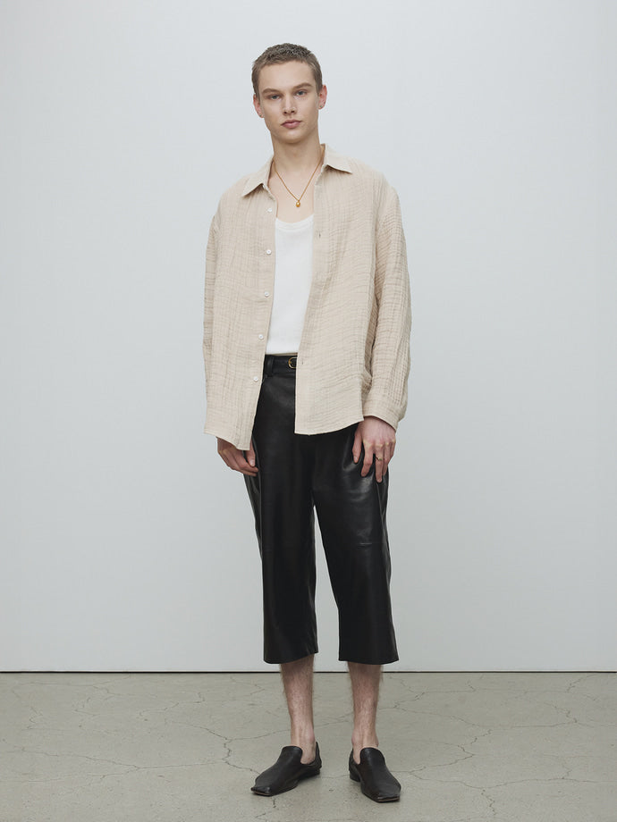 Tonywack - Double Weave Linen Shirt (French Beige) product image 1 | TRAB K-Fashion Australia