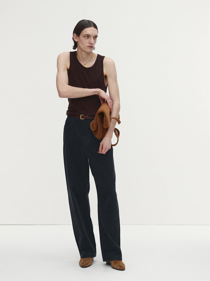 Tonywack - Corduroy Loose Flared Pants (Ink) product image 2 | TRAB K-Fashion Australia