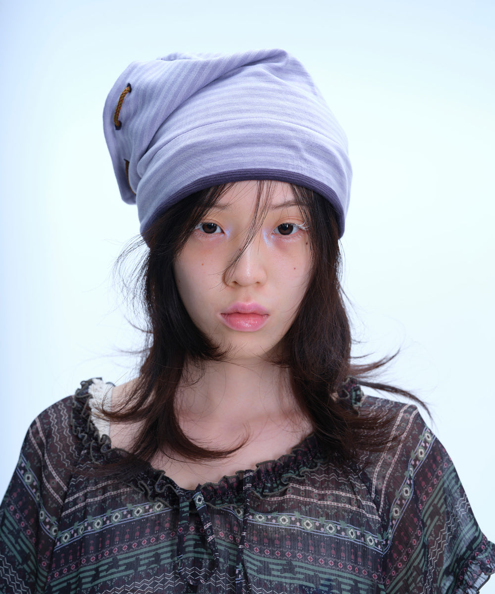Coyseio - Reversible Drawstring Beanie (Blue Charcoal) product image 6 | TRAB K-Fashion Australia