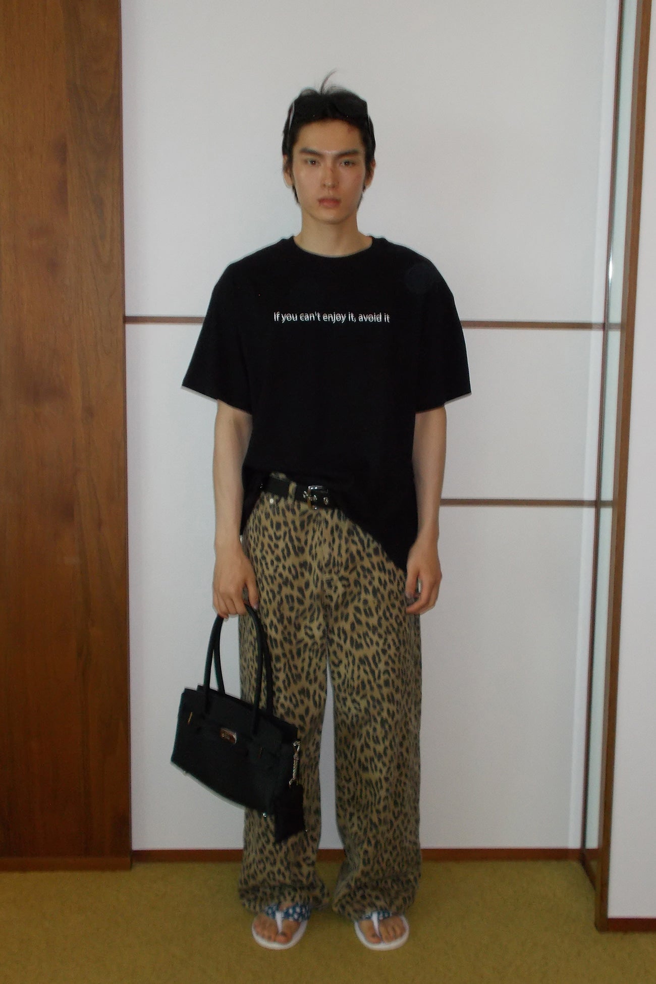 Deinet - If You Can't Enjoy It, Avoid It T-Shirt (Black) product image 2 | TRAB K-Fashion Australia