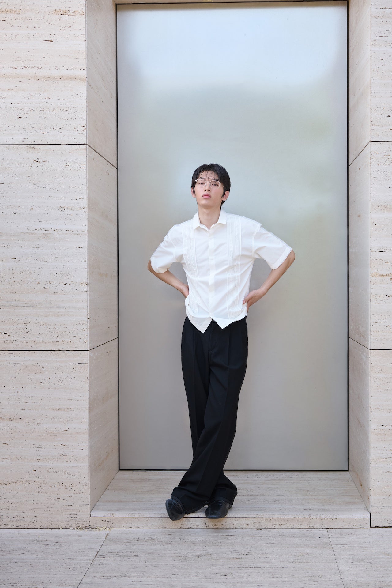 STU - Lace Panel Shirt (White) product image 10 | TRAB K-Fashion Australia