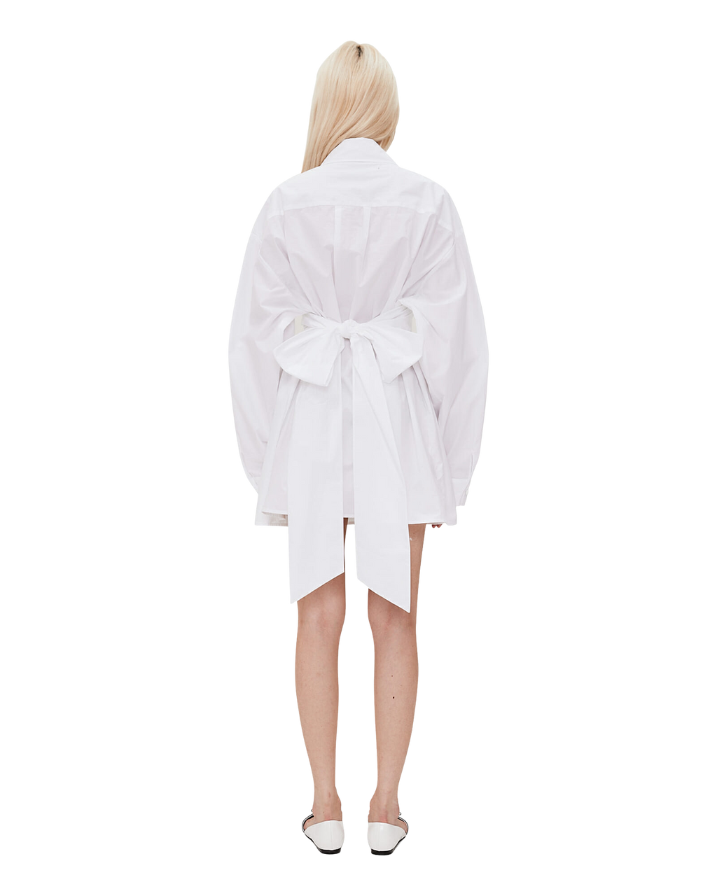 Kimhe Kim - Double Layered Cotton Shirt Dress (White) product image 4 | TRAB K-Fashion Australia