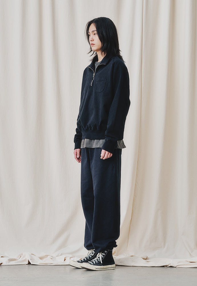 Art if acts - Garment Dyed Half Zipup Sweat (Black) product image 4 | TRAB K-Fashion Australia