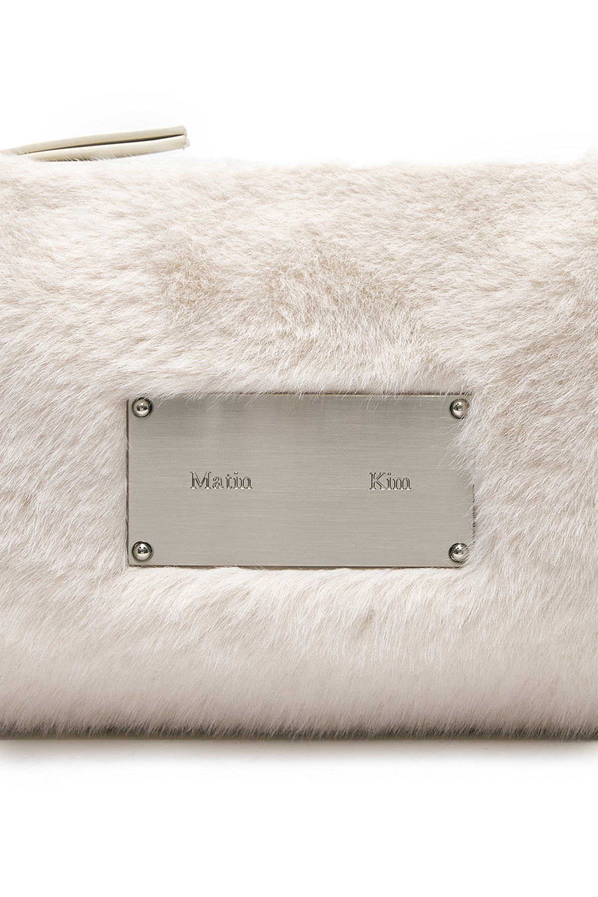 Matin Kim - Soft Fur Mini Shoulder Bag (Ivory) product image 3 | TRAB K-Fashion Australia