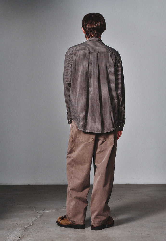 Art if acts - Wrinkle Rayon Shirt (Wood/Cream) product image 3 | TRAB K-Fashion Australia