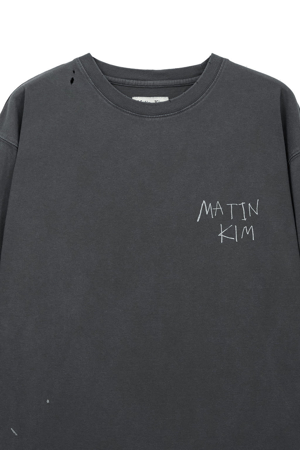 Matin Kim - Vintage Washed Logo Top (Charcoal) product image 3 | TRAB K-Fashion Australia
