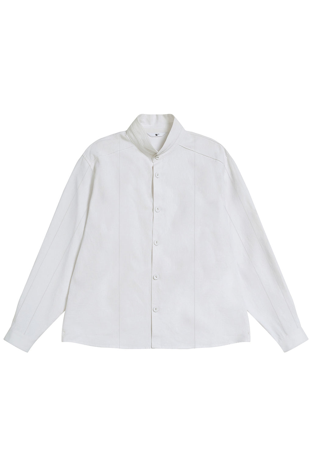 STU - Stand Collar Crease Shirt (White) product image 17 | TRAB K-Fashion Australia