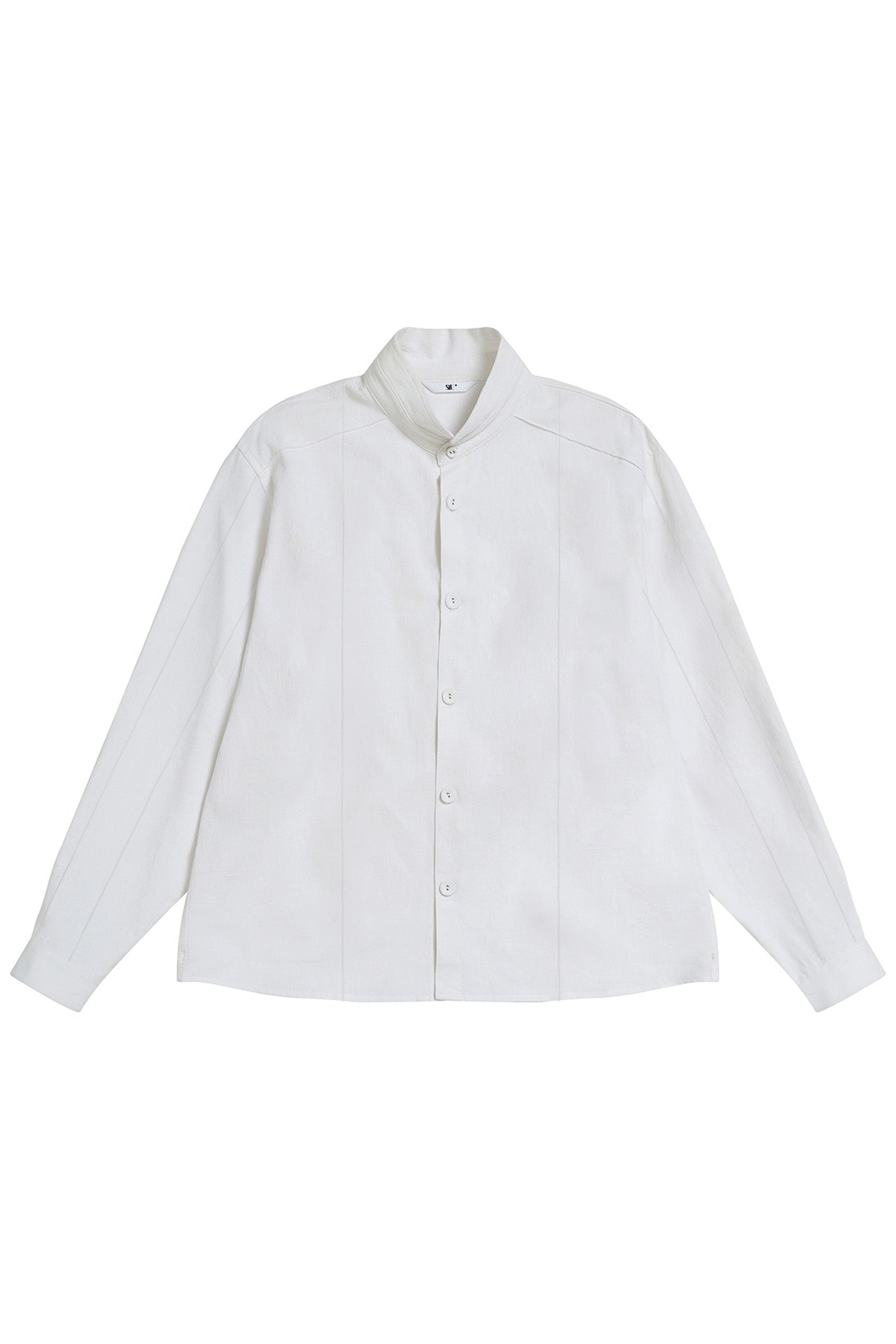 STU - Stand Collar Crease Shirt (White) product image 17 | TRAB K-Fashion Australia