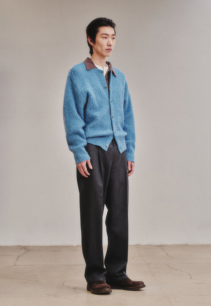 Art if acts - Alpaca Round Neck Cardigan (Dark Blue) product image 4 | TRAB K-Fashion Australia
