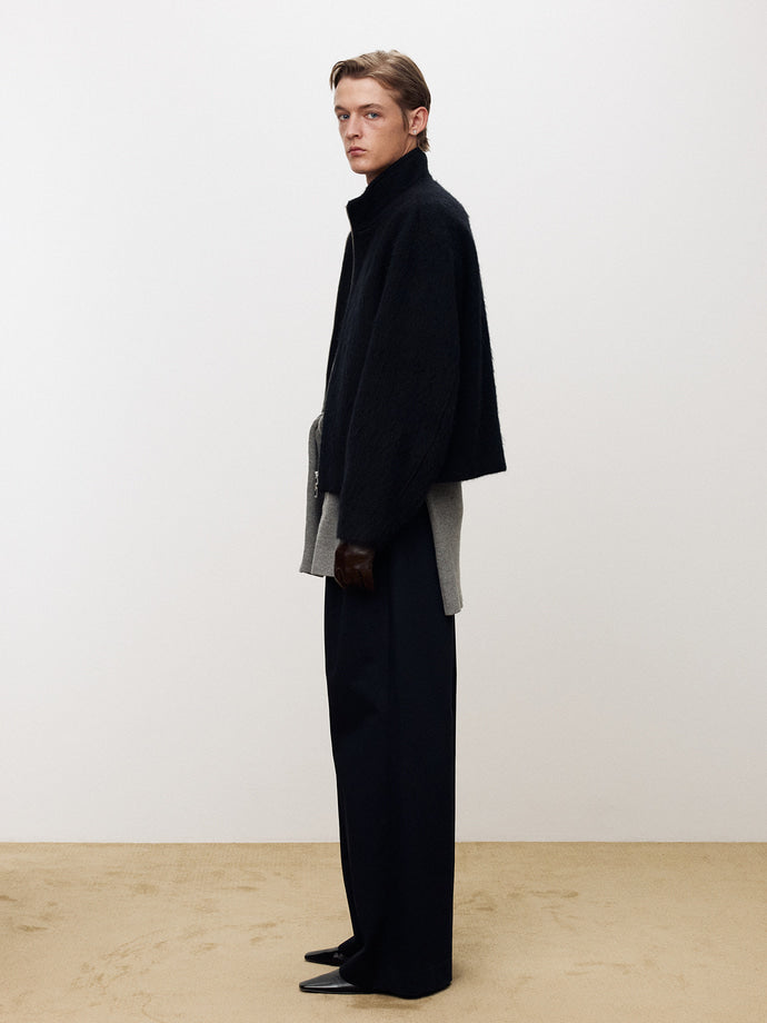 Tonywack - Wool Alpaca Zippered Jacket (Navy) product image 3 | TRAB K-Fashion Australia