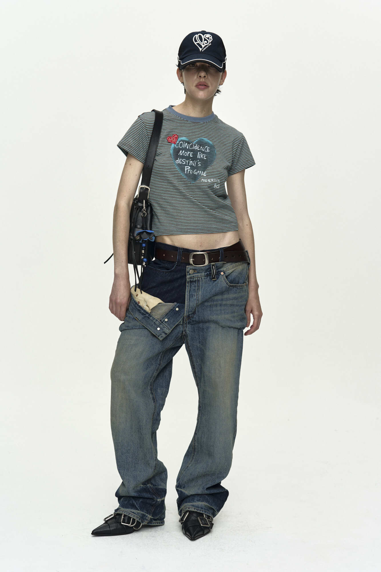 Andersson Bell - (essential) Heart Message Stripe T-Shirt (Essential) product image 10 | TRAB K-Fashion Australia