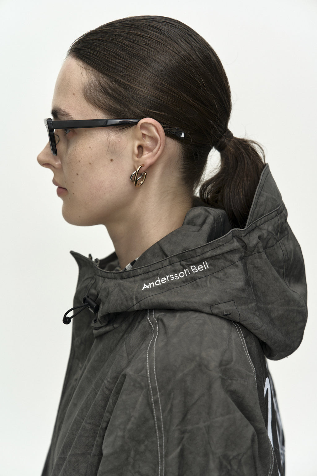 Andersson Bell - [Pre-Order – Ships October 30] Unisex Tie-Dyed Beach Shell Jacket (Charcoal) product image 6 | TRAB K-Fashion Australia