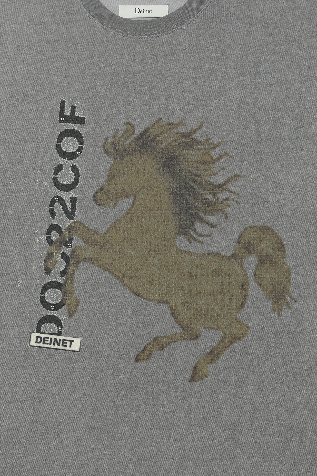Deinet - Horse Graphic T-Shirt (Grey) product image 4 | TRAB K-Fashion Australia