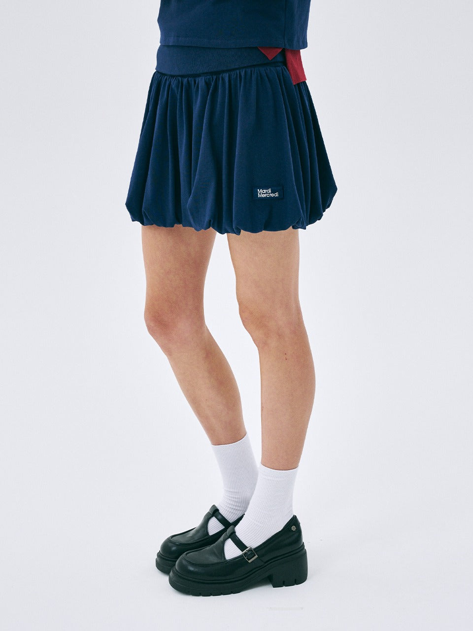 Mardi Mercredi - Volume Mini Skirt (Navy) product image 1 | TRAB K-Fashion Australia