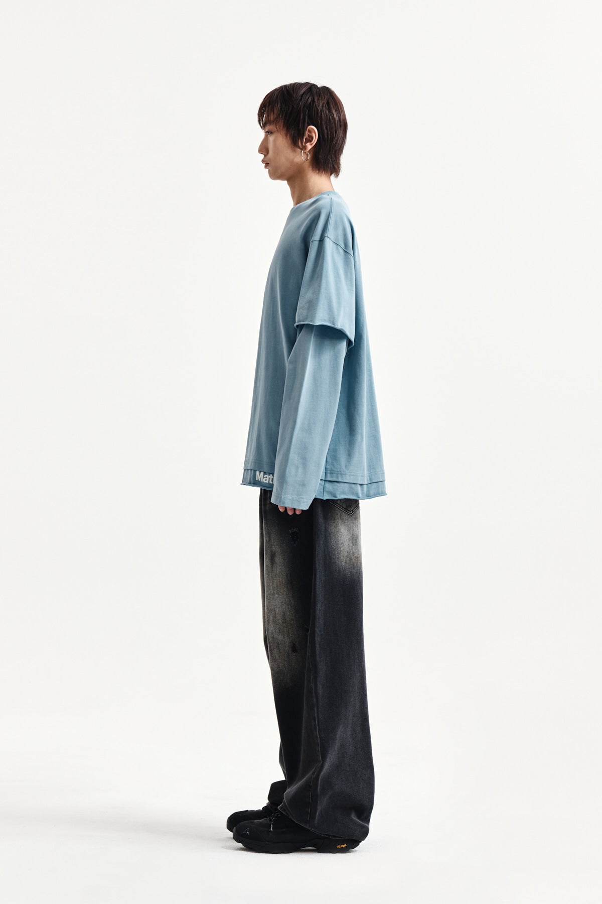 Matin Kim - Spray Effect Layered Top (Light Blue) product image 6 | TRAB K-Fashion Australia