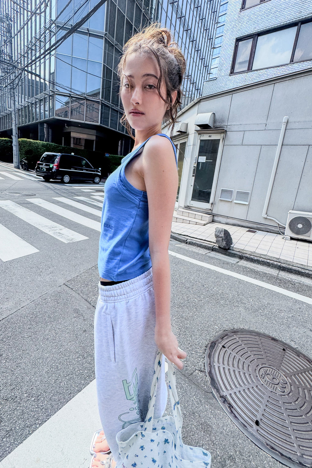Deinet - Dn Script Sweat Bermuda Pants (Light Grey) product image 8 | TRAB K-Fashion Australia