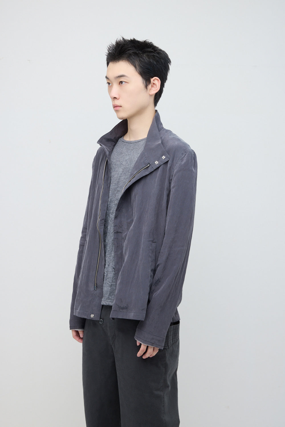 Hatchingroom - High Neck Shirket (Charcoal) product image 7 | TRAB K-Fashion Australia