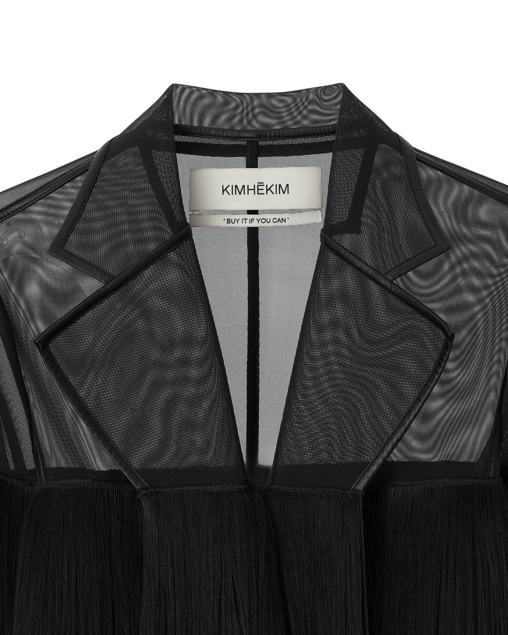 Kimhe Kim - Pearl Buttons Silk Organza Coat (Black) product image 5 | TRAB K-Fashion Australia