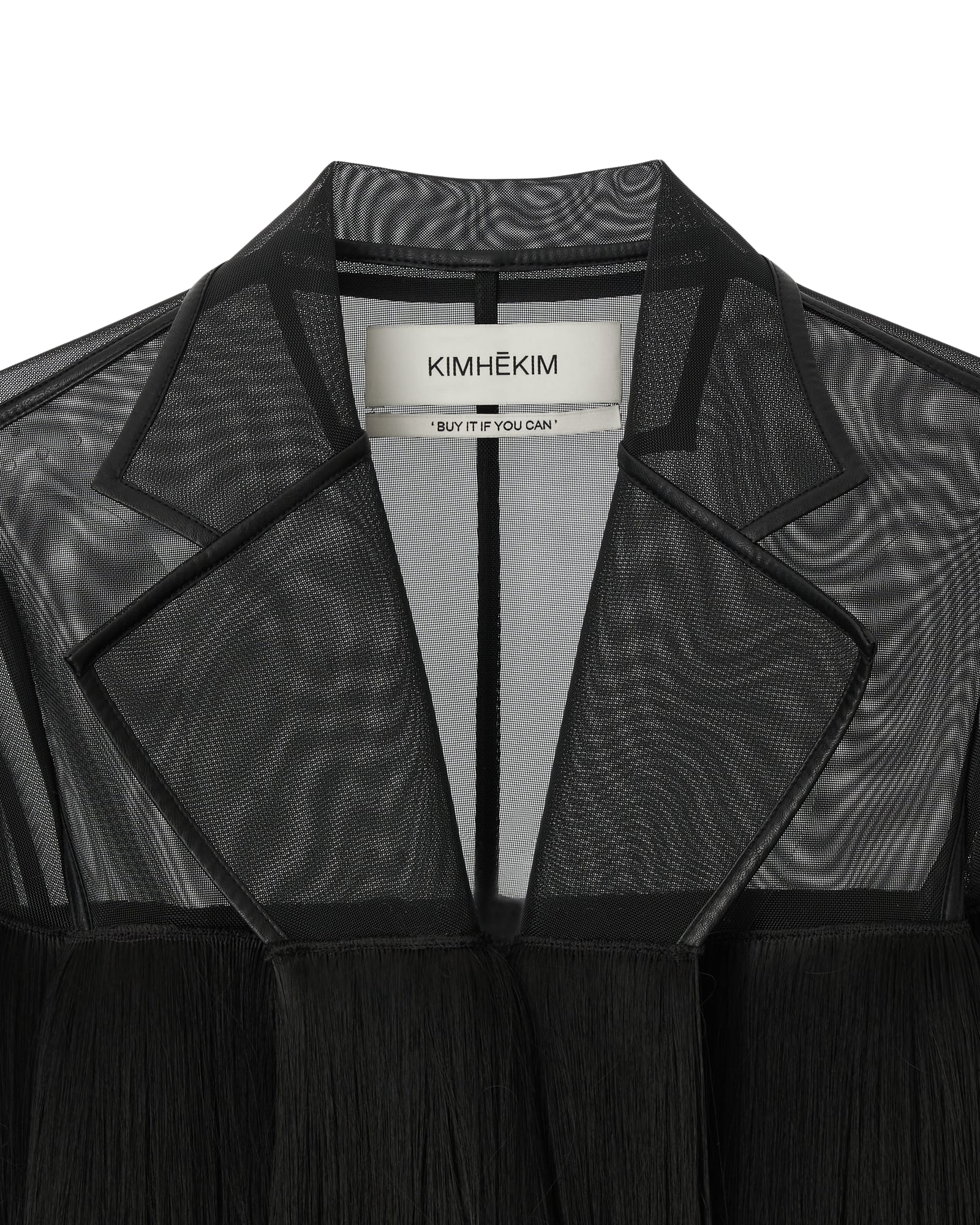 Kimhe Kim - Pearl Buttons Silk Organza Coat (Black) product image 5 | TRAB K-Fashion Australia