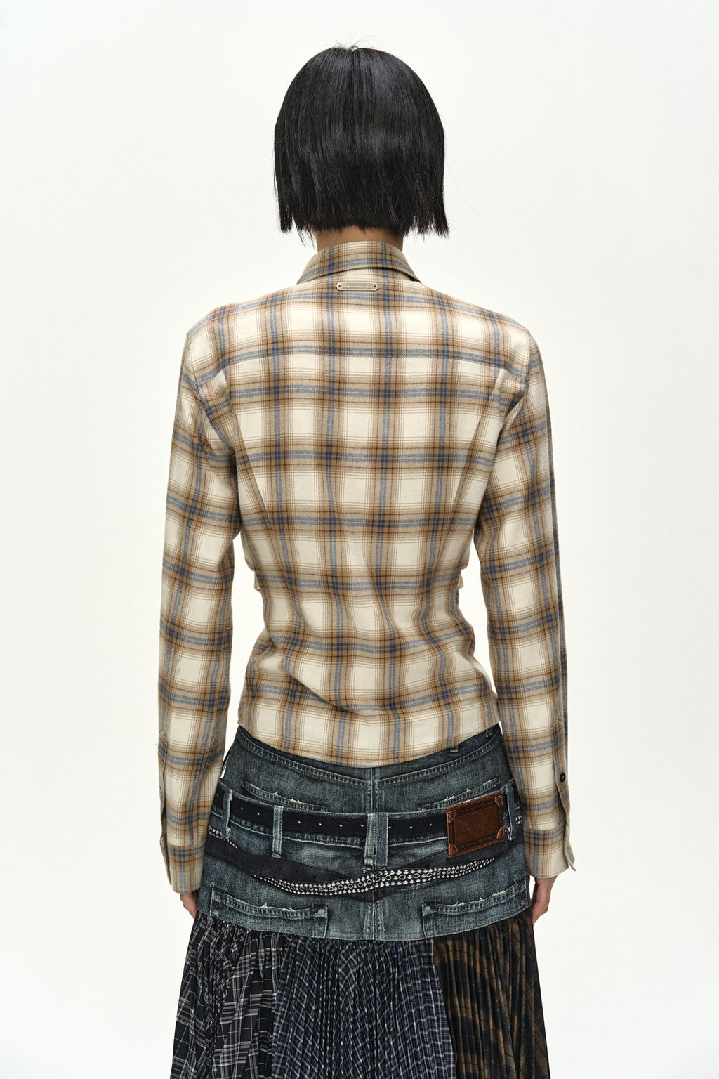 Andersson Bell - Check Studded Contour Shirt (beige) (Beige) product image 5 | TRAB K-Fashion Australia