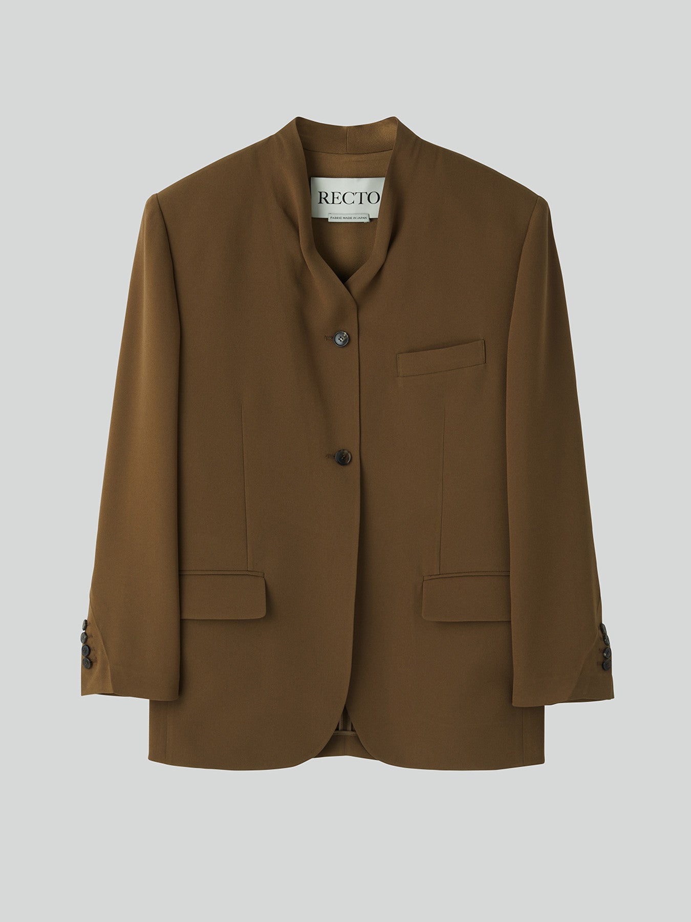 Recto - Collar Detail Fluid Suit Jacket (Ochre) product image 4 | TRAB K-Fashion Australia