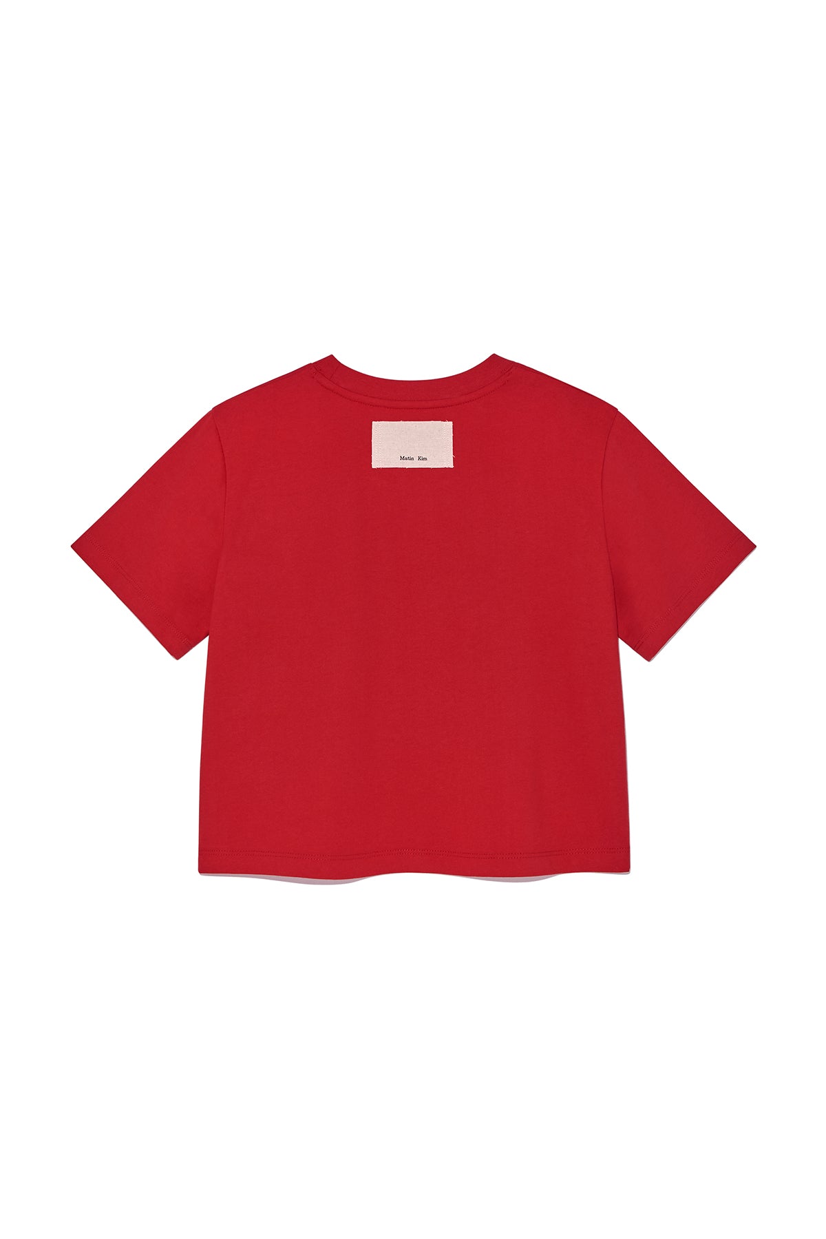 Matin Kim - Logo Thread Point Crop Top (Red) product image 2 | TRAB K-Fashion Australia