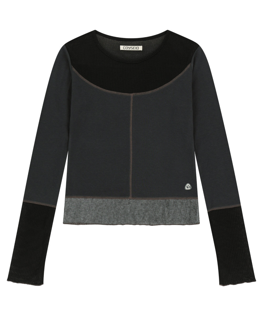 Coyseio - Net Stitch Longsleeves (Black) product image 8 | TRAB K-Fashion Australia