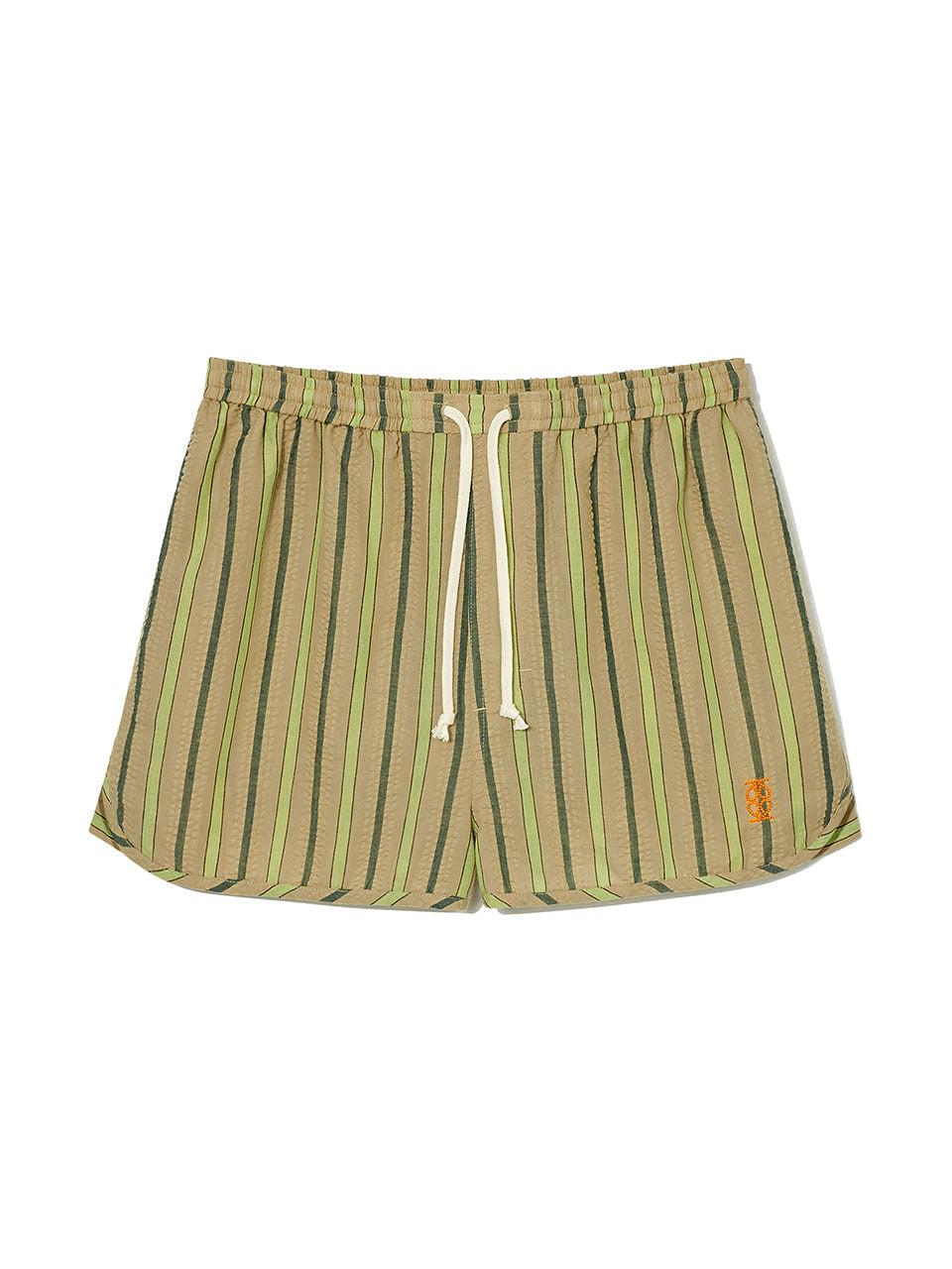 Kijun - BETTA Shorts Olive Beige Stripe product image 5 | TRAB K-Fashion Australia