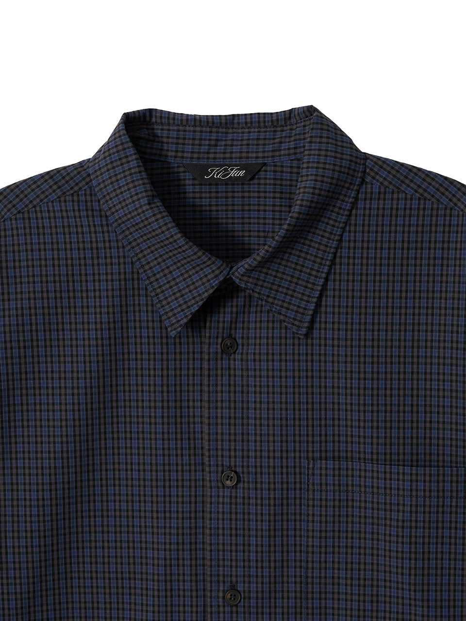 Kijun - Soft Check Shirt (Navy) product image 10 | TRAB K-Fashion Australia