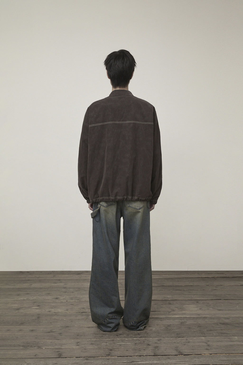 Matin Kim - Stitch Point High Neck Jumper (Brown) product image 12 | TRAB K-Fashion Australia