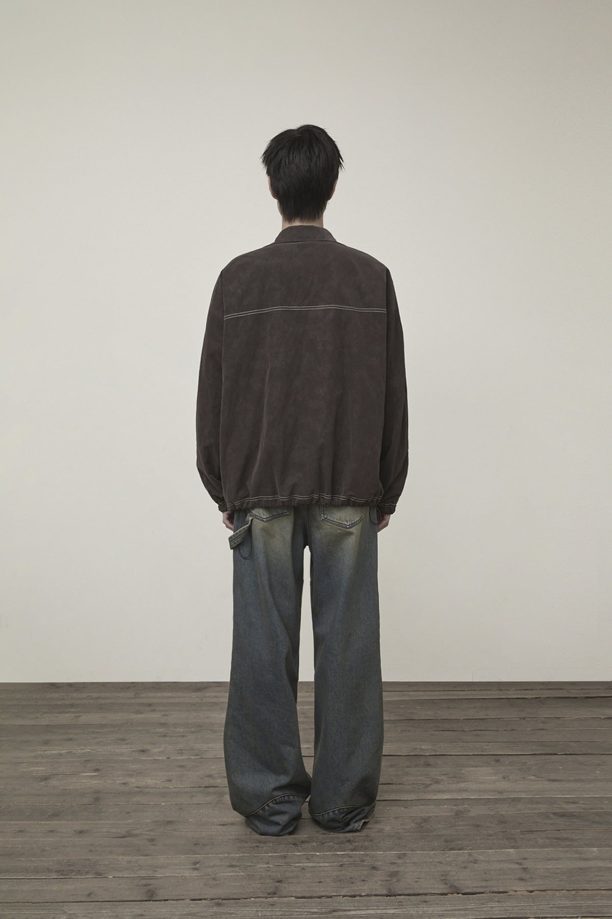 Matin Kim - Stitch Point High Neck Jumper (Brown) product image 12 | TRAB K-Fashion Australia