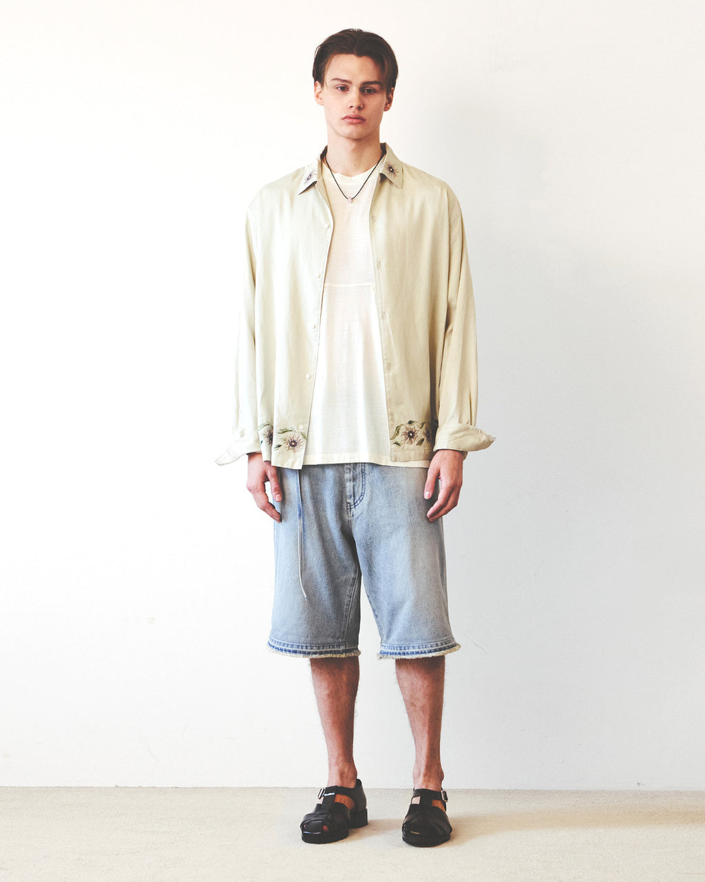 Eastlogue - Breezy Embroidered Shirts (Cream) product image 1 | TRAB K-Fashion Australia