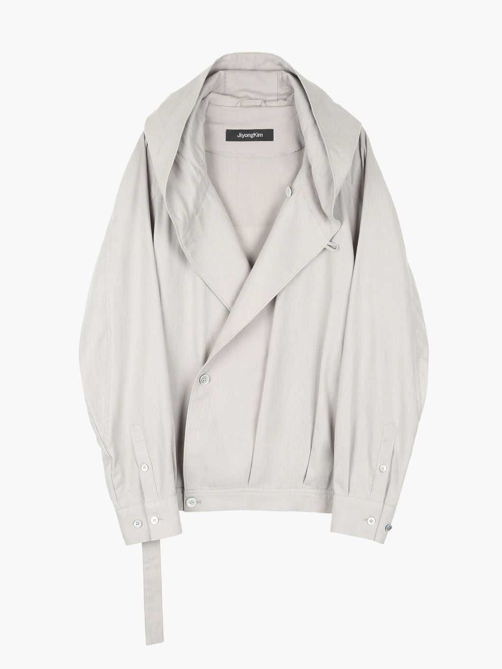 Jiyong Kim - Draped Wrap Hood Jacket (Off-White) product image 9 | TRAB K-Fashion Australia