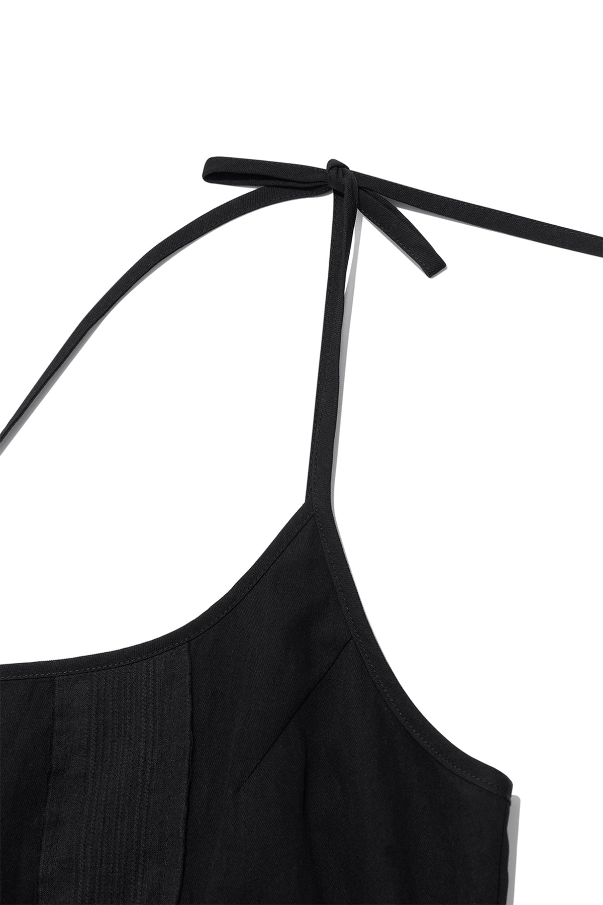 Matin Kim - Hook And Eye Layered Long Dress (Black) product image 3 | TRAB K-Fashion Australia