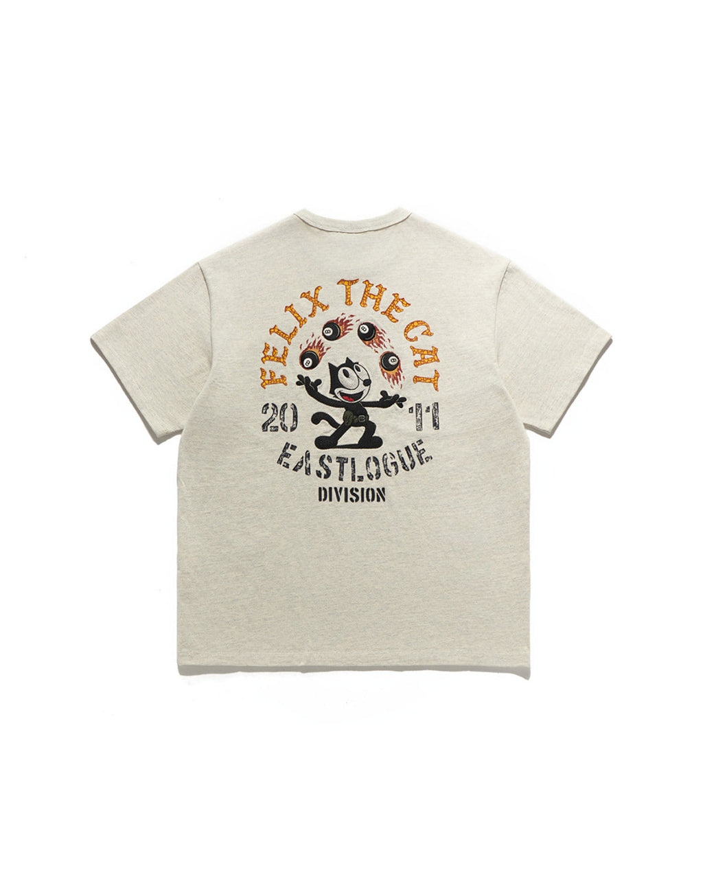 Eastlogue - Felix 8-ball Juggle Embroidered T-shirts (Oatmeal) product image 1 | TRAB K-Fashion Australia