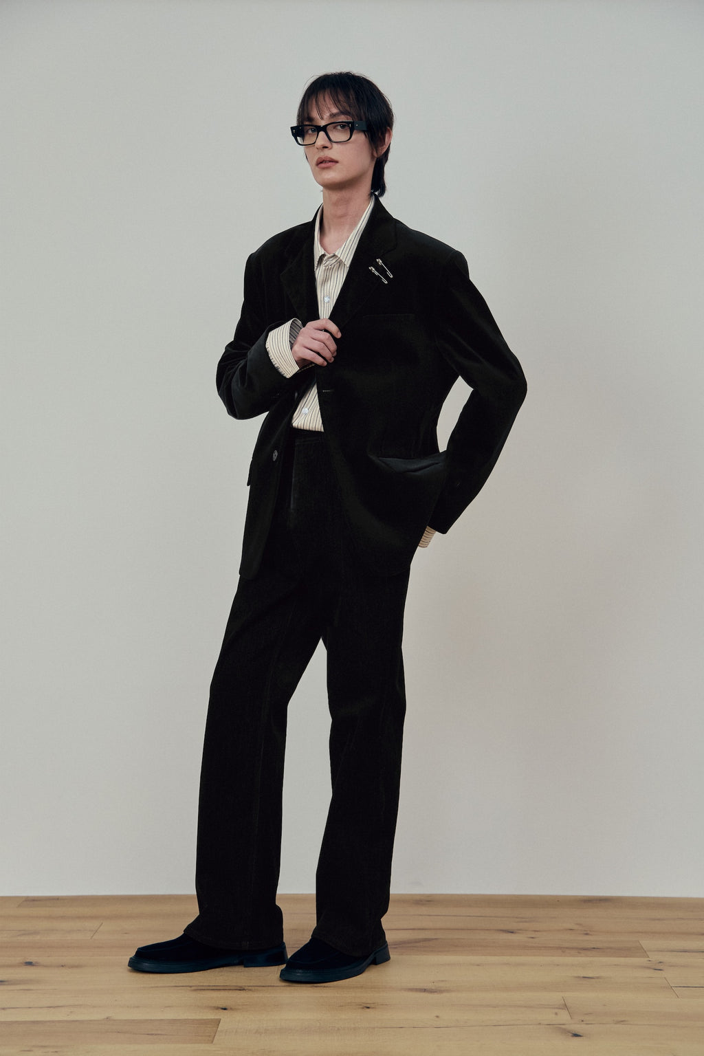 Stu - Embroidery Velvet Denim Pants (Black) product image 12 | TRAB K-Fashion Australia