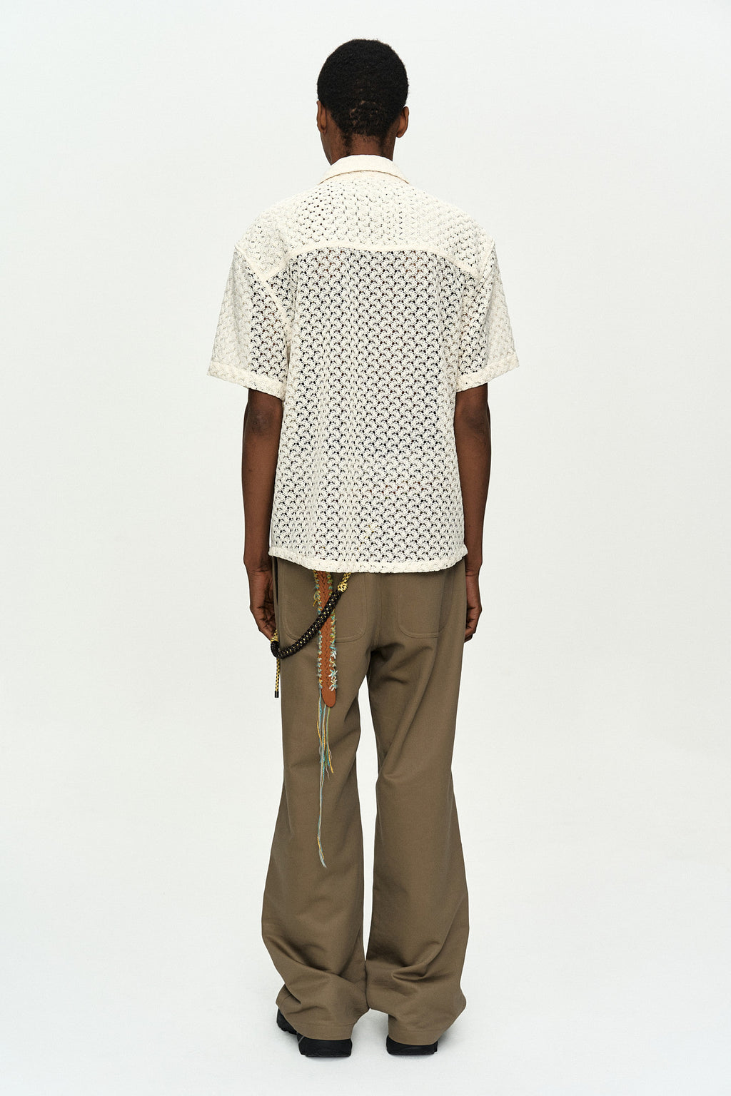 Andersson Bell - Tres Sheer Knitted Shirt (Ecru) product image 3 | TRAB K-Fashion Australia