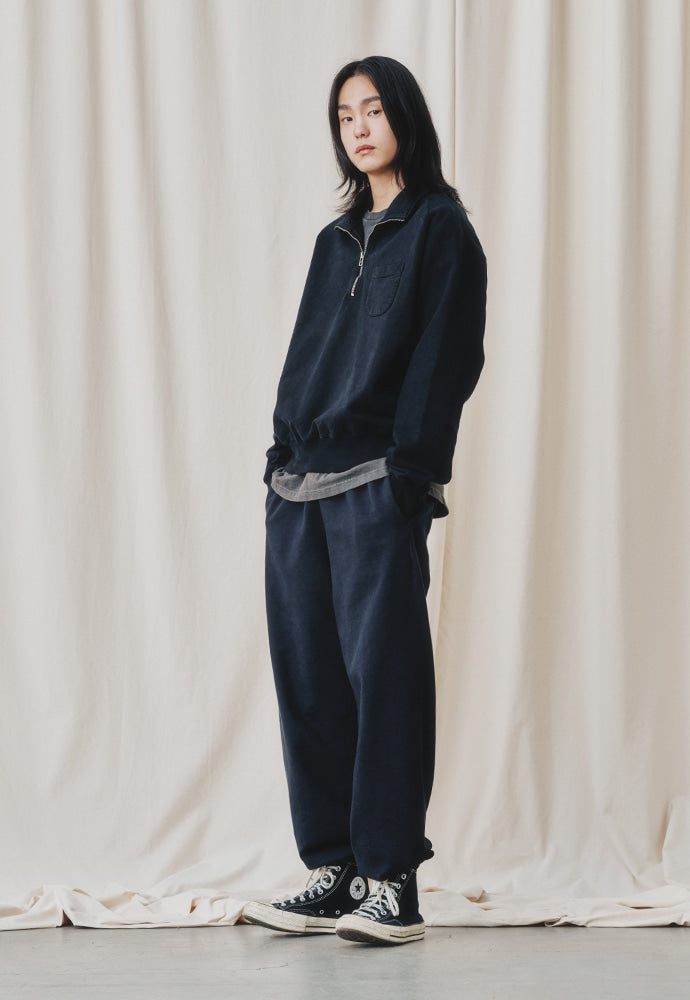 Art if acts - Garment Dyed Half Zipup Sweat (Black) product image 2 | TRAB K-Fashion Australia