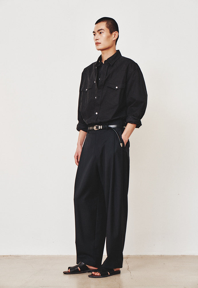Art if acts - Washed Western Shirt (Vintage Black) product image 3 | TRAB K-Fashion Australia