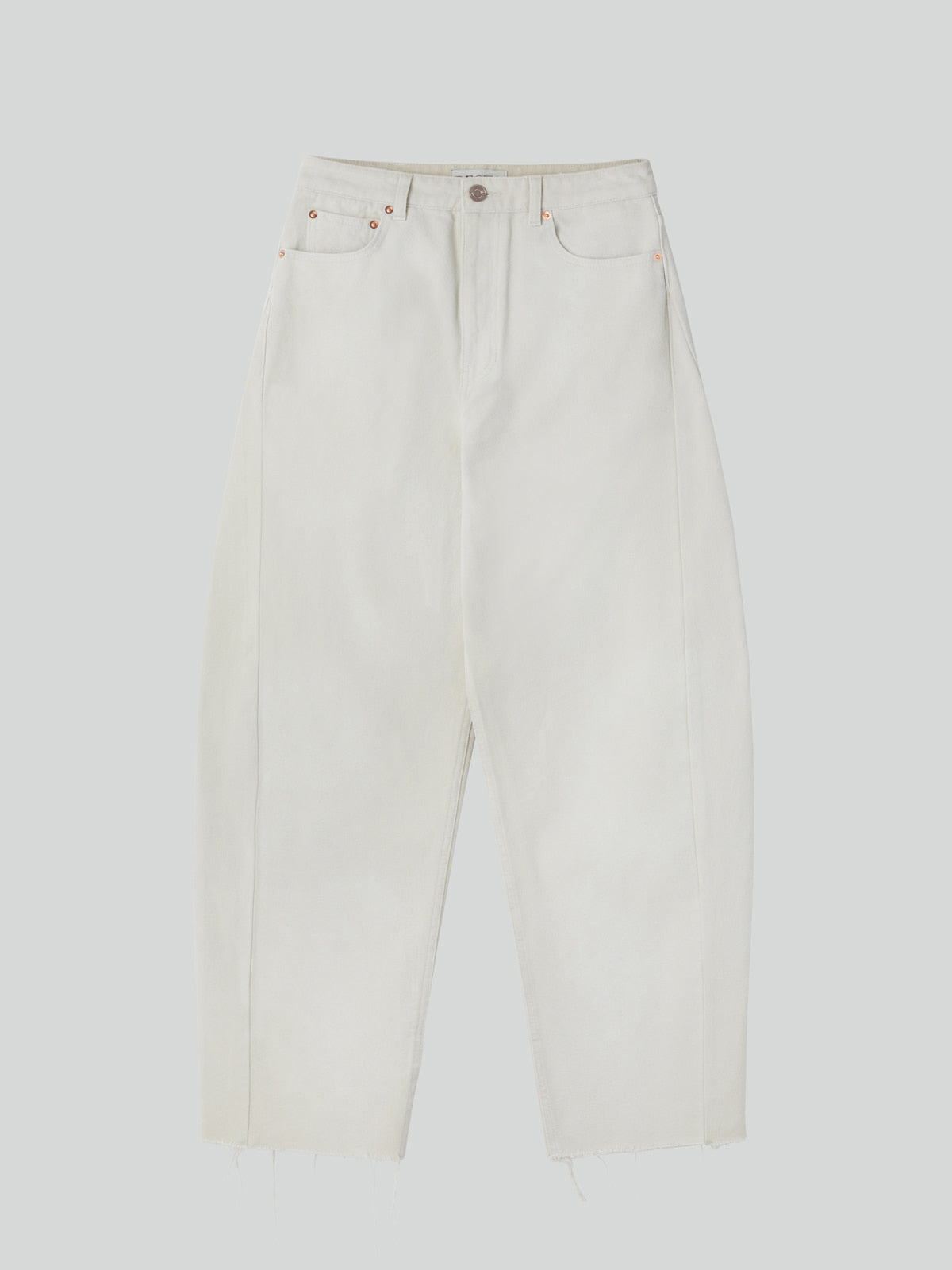 Recto - Painted Detail Curved Denim Pants (Ecru) product image 4 | TRAB K-Fashion Australia