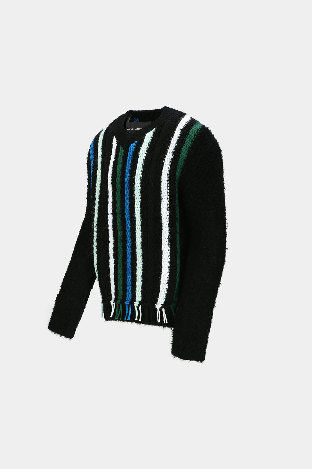 Andersson Bell - Unisex V-Neck Reverse Stripe Sweater (Black) product image 7 | TRAB K-Fashion Australia