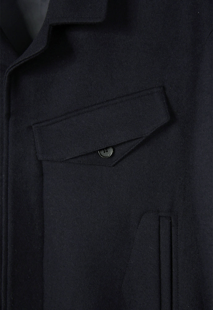 Tonywack - Wool Melton Chest Pocket Cropped Blouson (Navy) product image 11 | TRAB K-Fashion Australia
