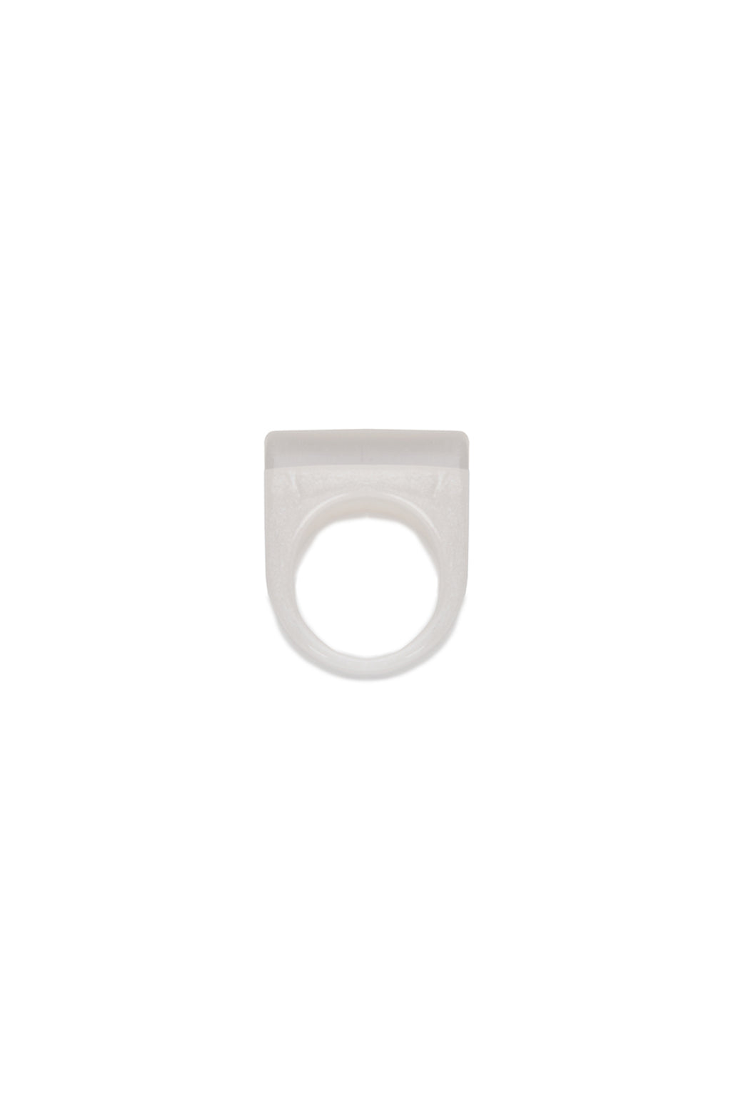 Matin Kim - Square Bold Acrylic Ring (Ivory) product image 2 | TRAB K-Fashion Australia