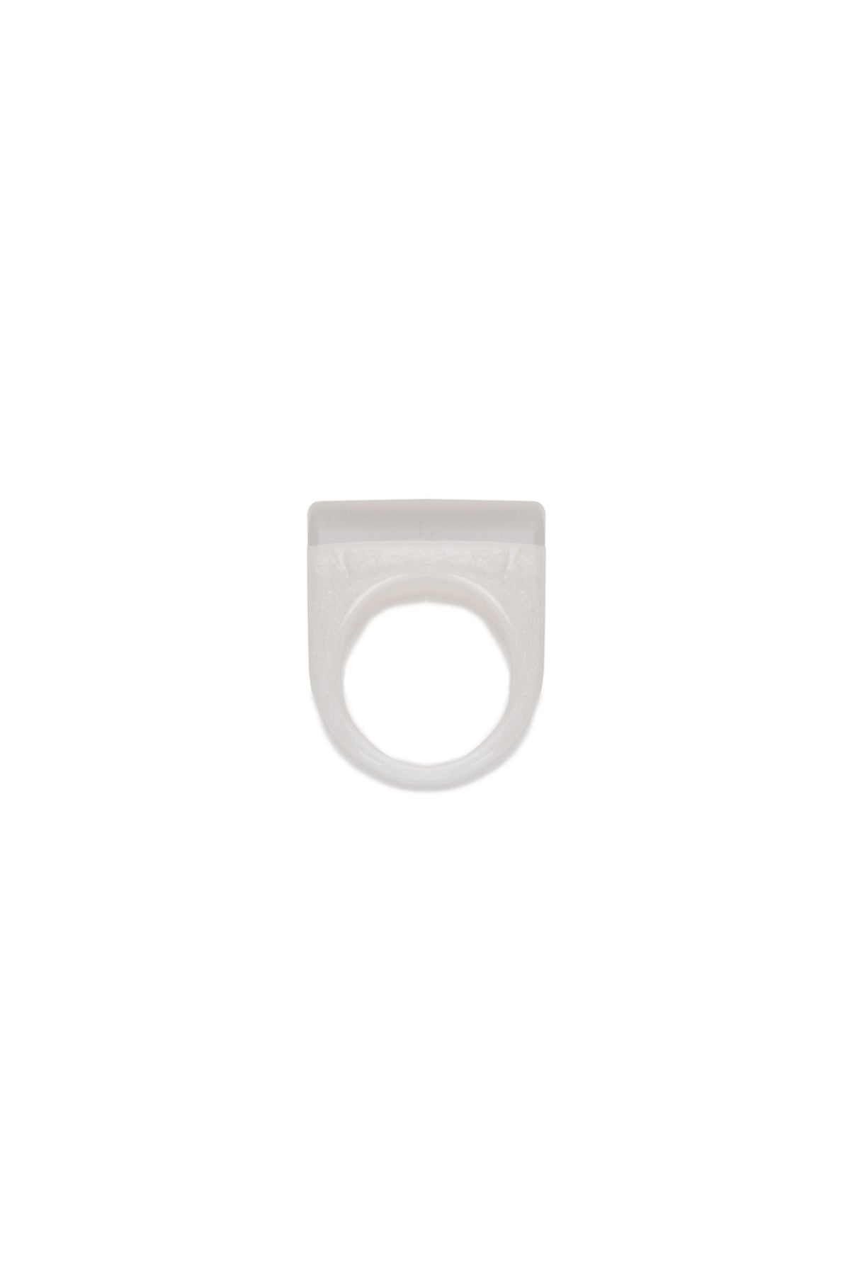 Matin Kim - Square Bold Acrylic Ring (Ivory) product image 2 | TRAB K-Fashion Australia