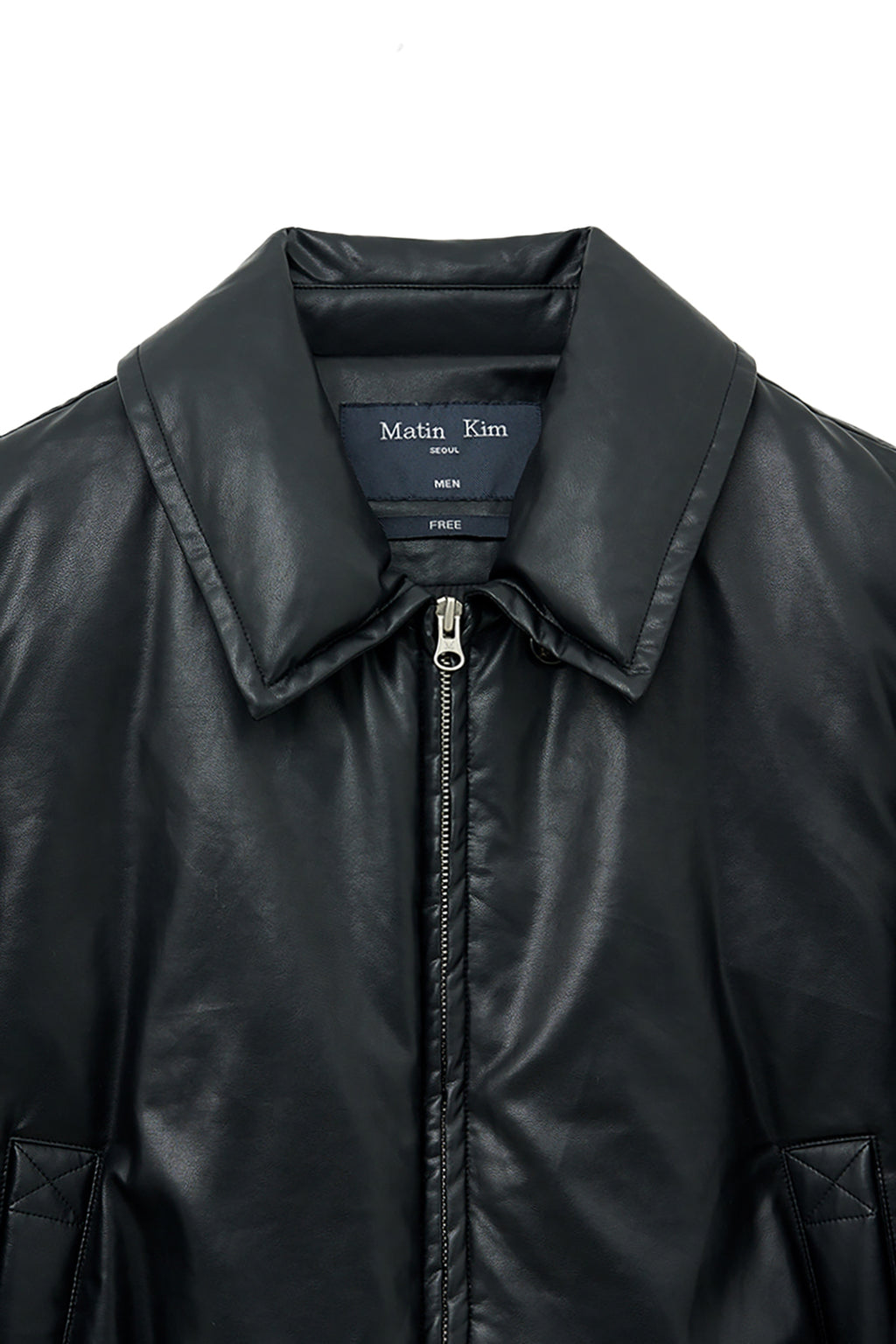 Matin Kim - Faux Leather Down Jumper (Black) product image 4 | TRAB K-Fashion Australia