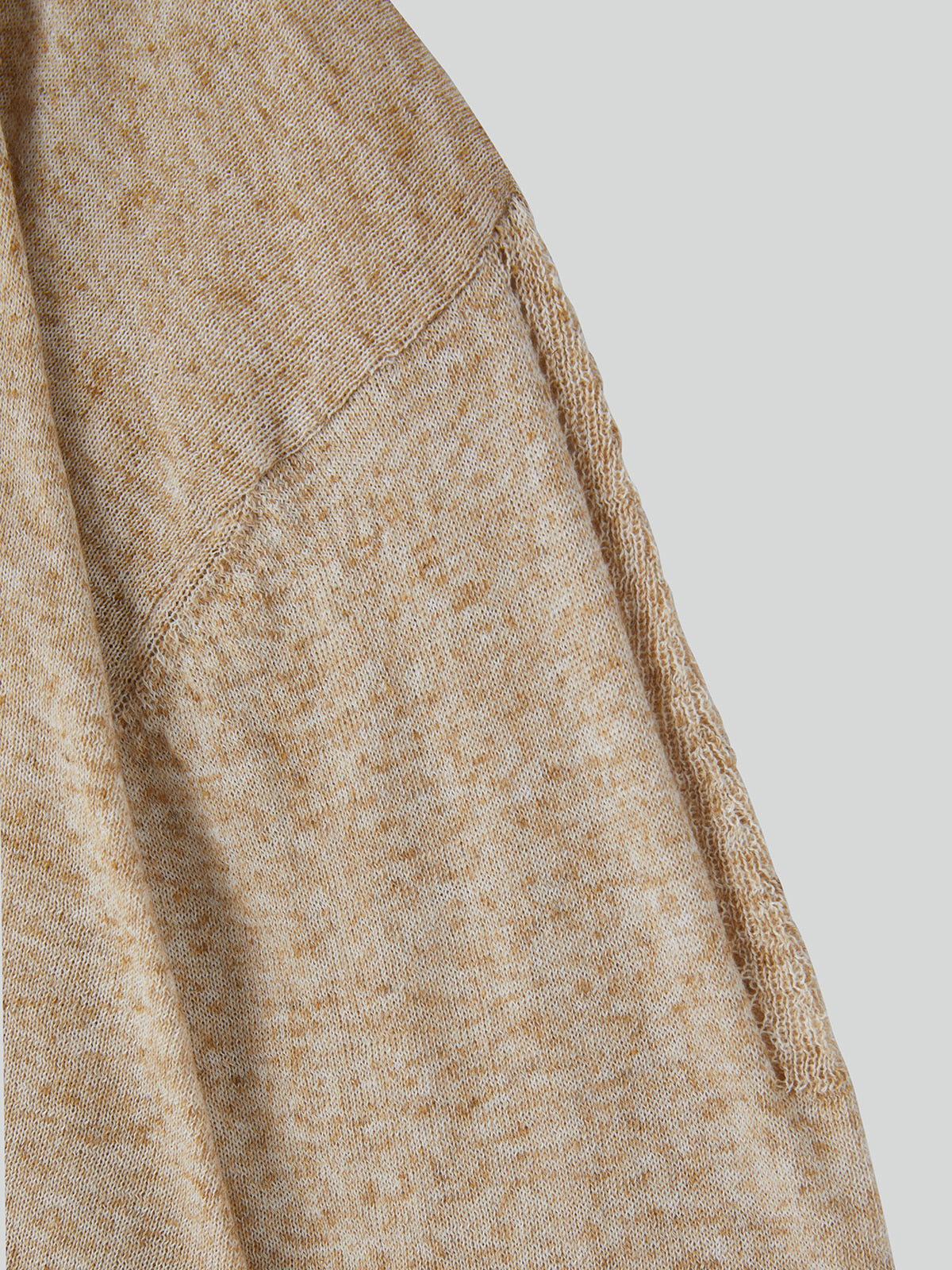 Recto - Melange V-Neck Loose Knit Top (Oatmeal) product image 8 | TRAB K-Fashion Australia