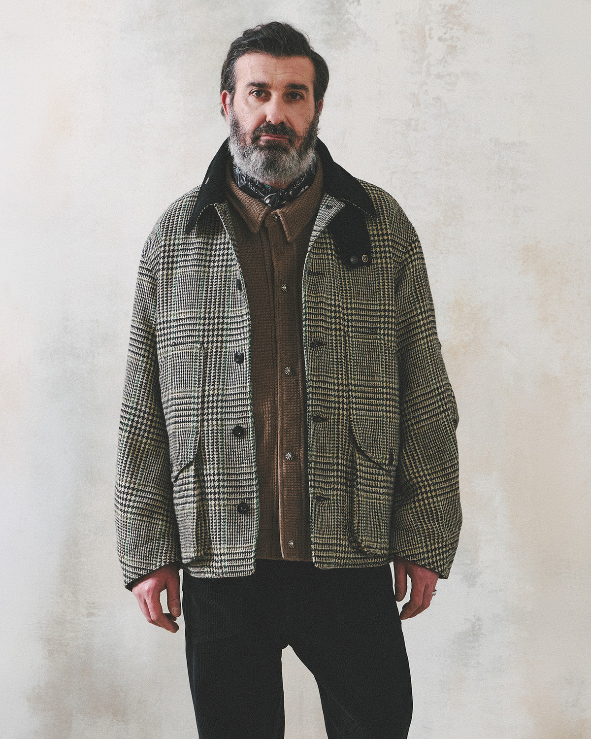 Eastlogue - Folkman Hunting Jumper (Black & Beige Wool Check) product image 2 | TRAB K-Fashion Australia