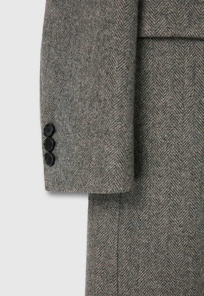Tonywack - Herringbone Wool Tailored Single Coat (Beige/Grey) product image 16 | TRAB K-Fashion Australia