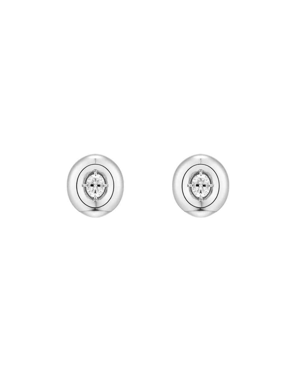 Numbering - Oval Solitaire Earrings with Dimensional Frames #3301 product image 6 | TRAB K-Fashion Australia